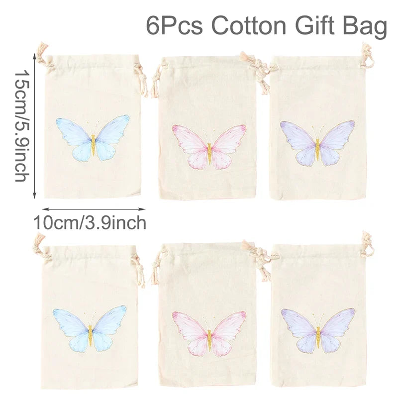 Set of 6 cotton canvas bags with multi-variant animals-8